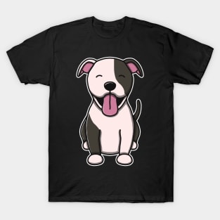 Cute Black And White Pitbull T-Shirt